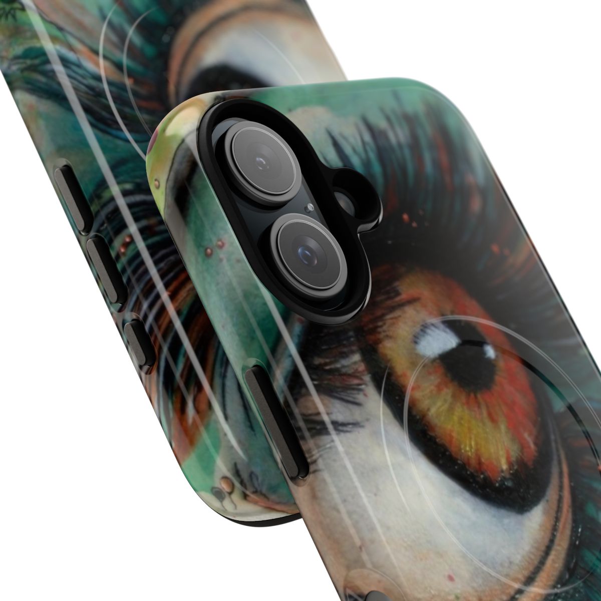 Encaustic art phone case with eye-catching blink design - Detail