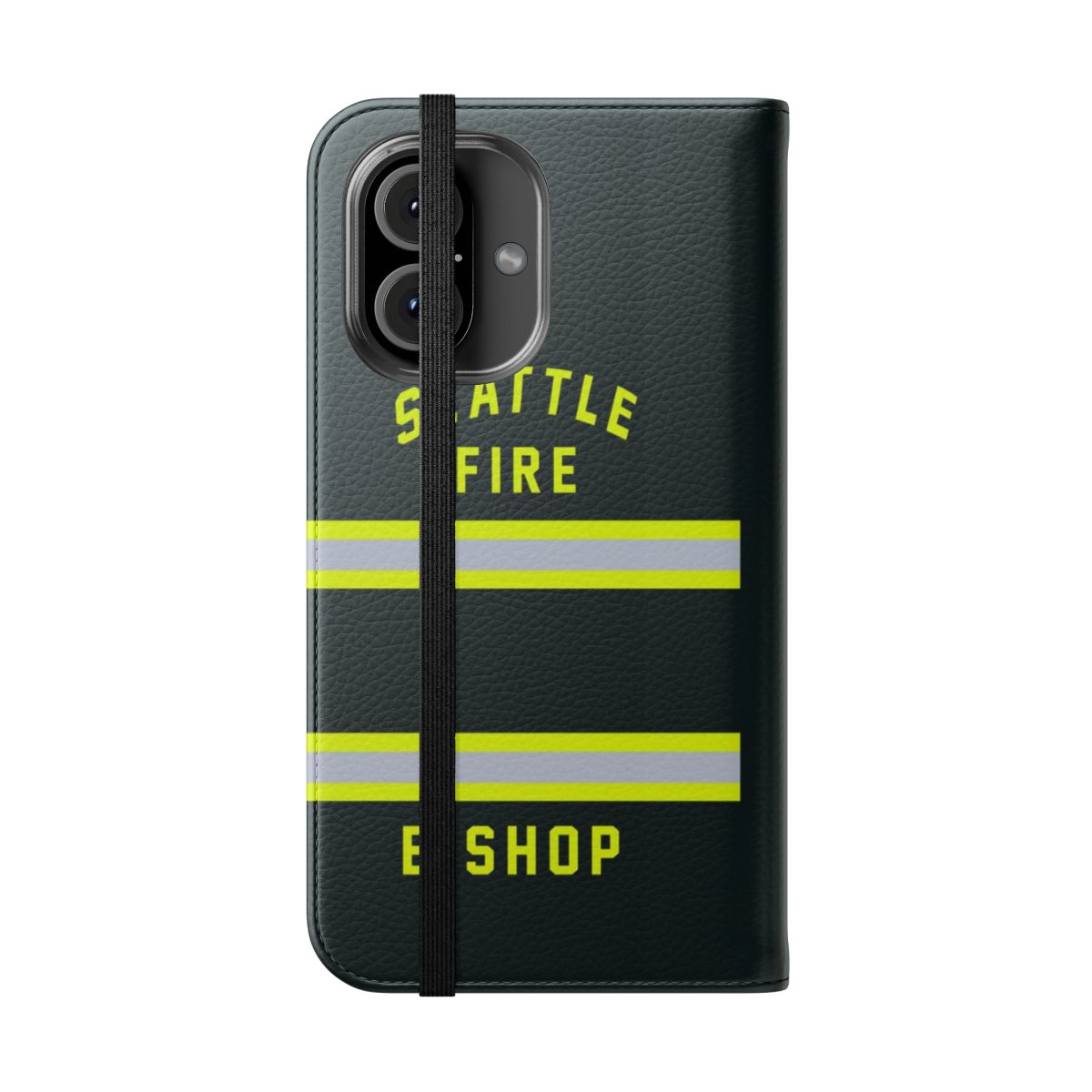 Flip cover phone case featuring a custom design inspired by Maya Bishop, a character from the TV series Station 19. - Folded Front