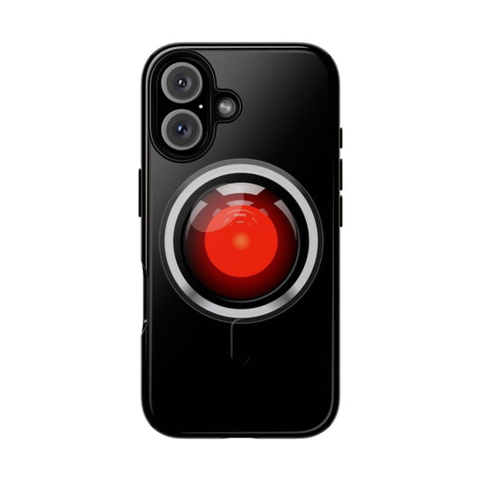 Graphic design "Hal 2000" inspired magnetic tough phone case with space, AI, and sci-fi elements