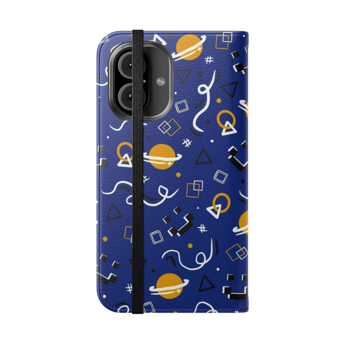 Quackity-inspired arcade carpet design flip phone case - Folded Front