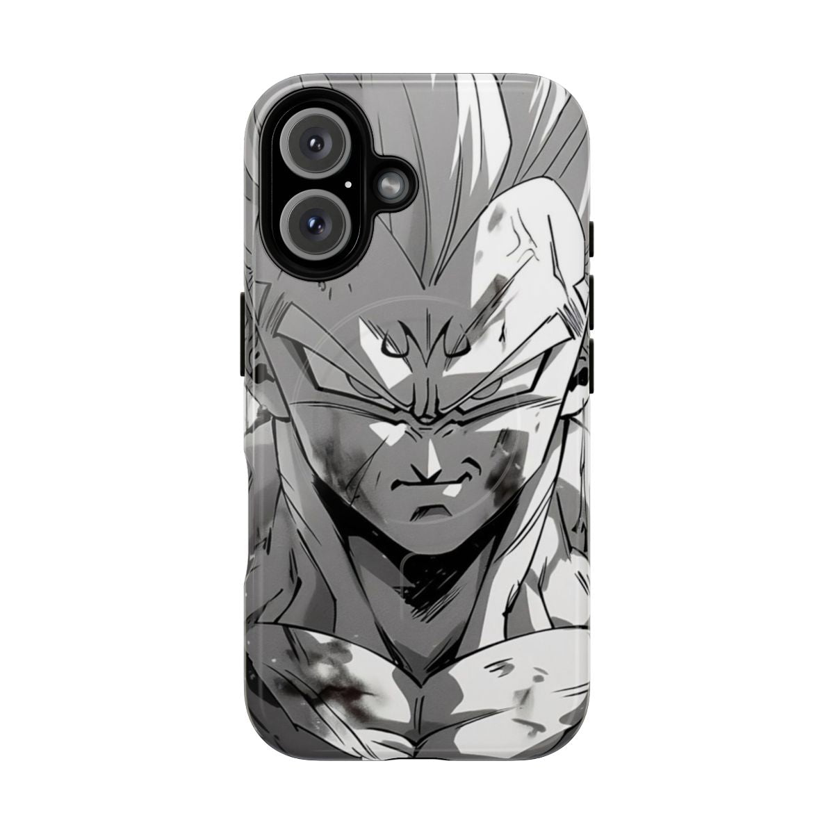 Majin Vegeta inspired phone case design featuring the iconic Dragon Ball Z character