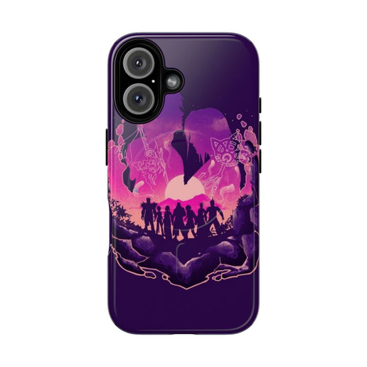 Fantasy-themed phone case with characters from Final Fantasy X