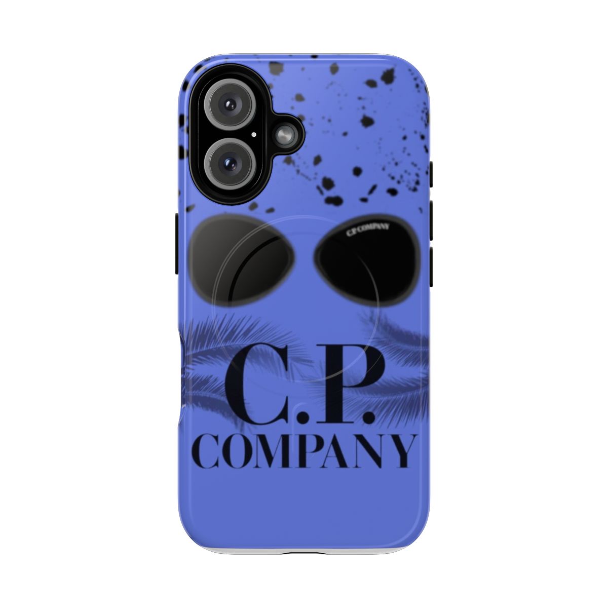 Magnetic tough phone case with CP Company design