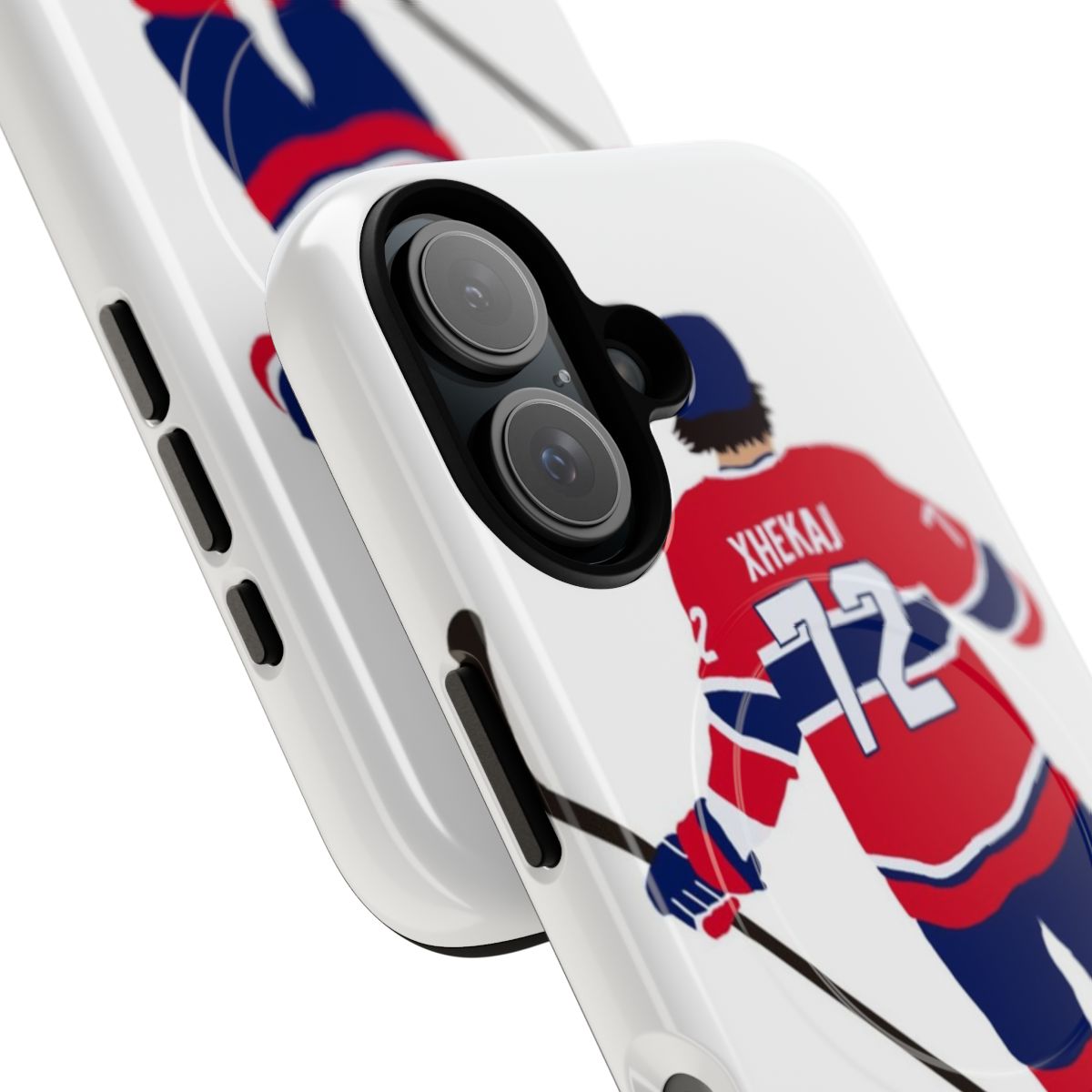 Arber Xhekaj inspired magnetic tough phone cases featuring the Montreal Canadiens logo - Detail