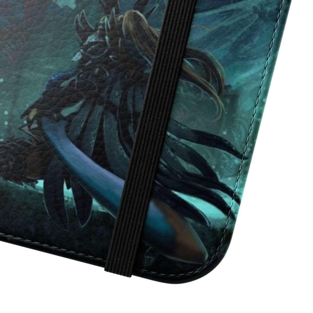 A dark and ominous phone case inspired by the Vaal Hazak and other creatures from Monster Hunter World - Close Up