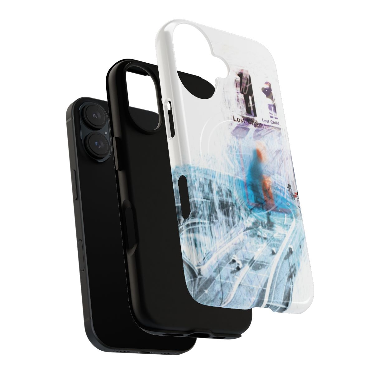 Magnetic tough phone case with Radiohead's Ok Computer album artwork - Layers