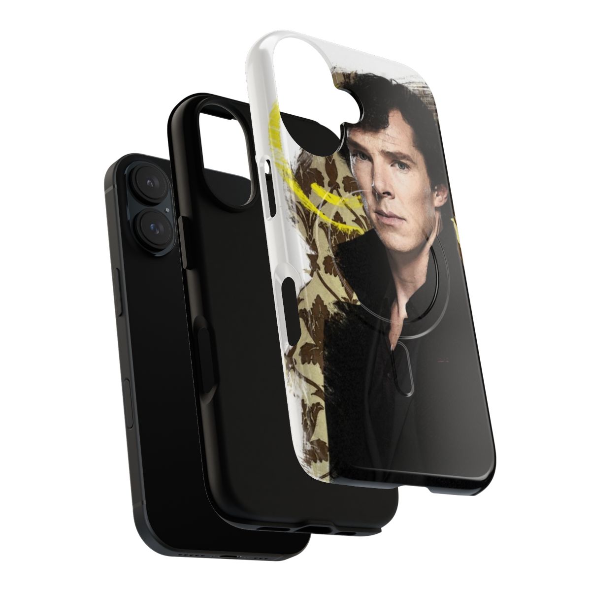 Magnetic tough phone case featuring Sherlock Holmes and Benedict Cumberbatch - Layers