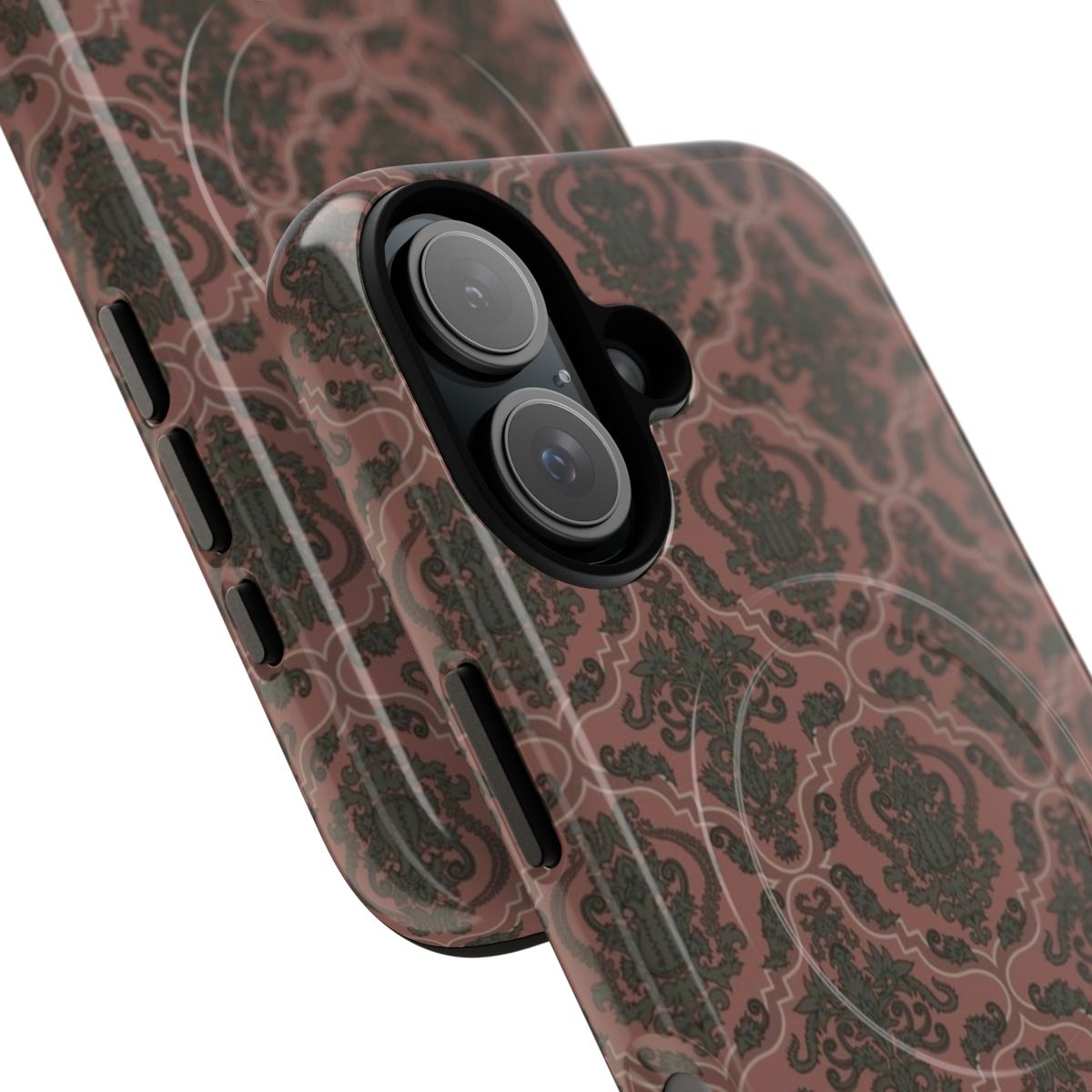 Floral Victorian-style phone case with magnetic tough protective design - Detail