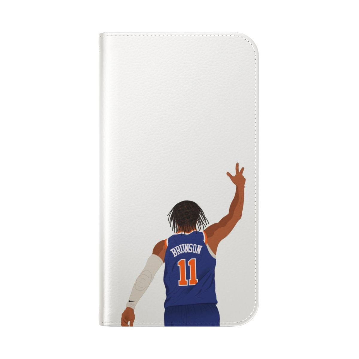 Flip cover phone case featuring Jalen Brunson of the New York Knicks - Folded Back