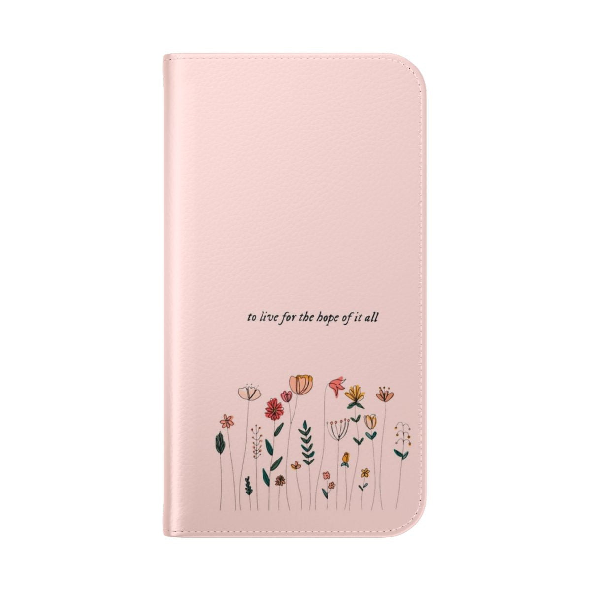 Stylish and protective flip cover phone case featuring Taylor Swift's 'Midnight' lyrics - Folded Back