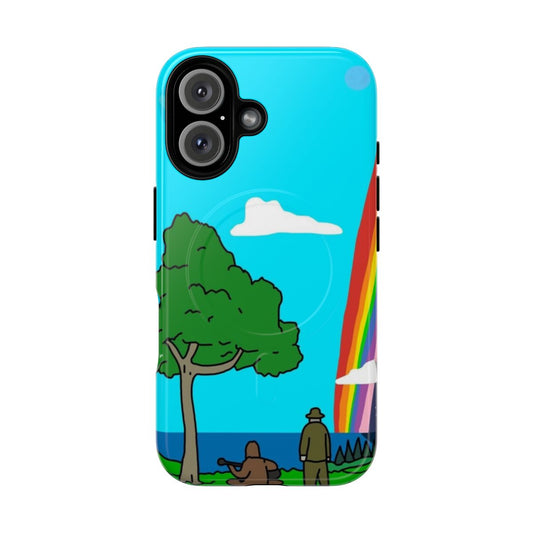 Stylish phone case featuring a landscape design inspired by the popular Australian comedy series "The Big Lez Show"