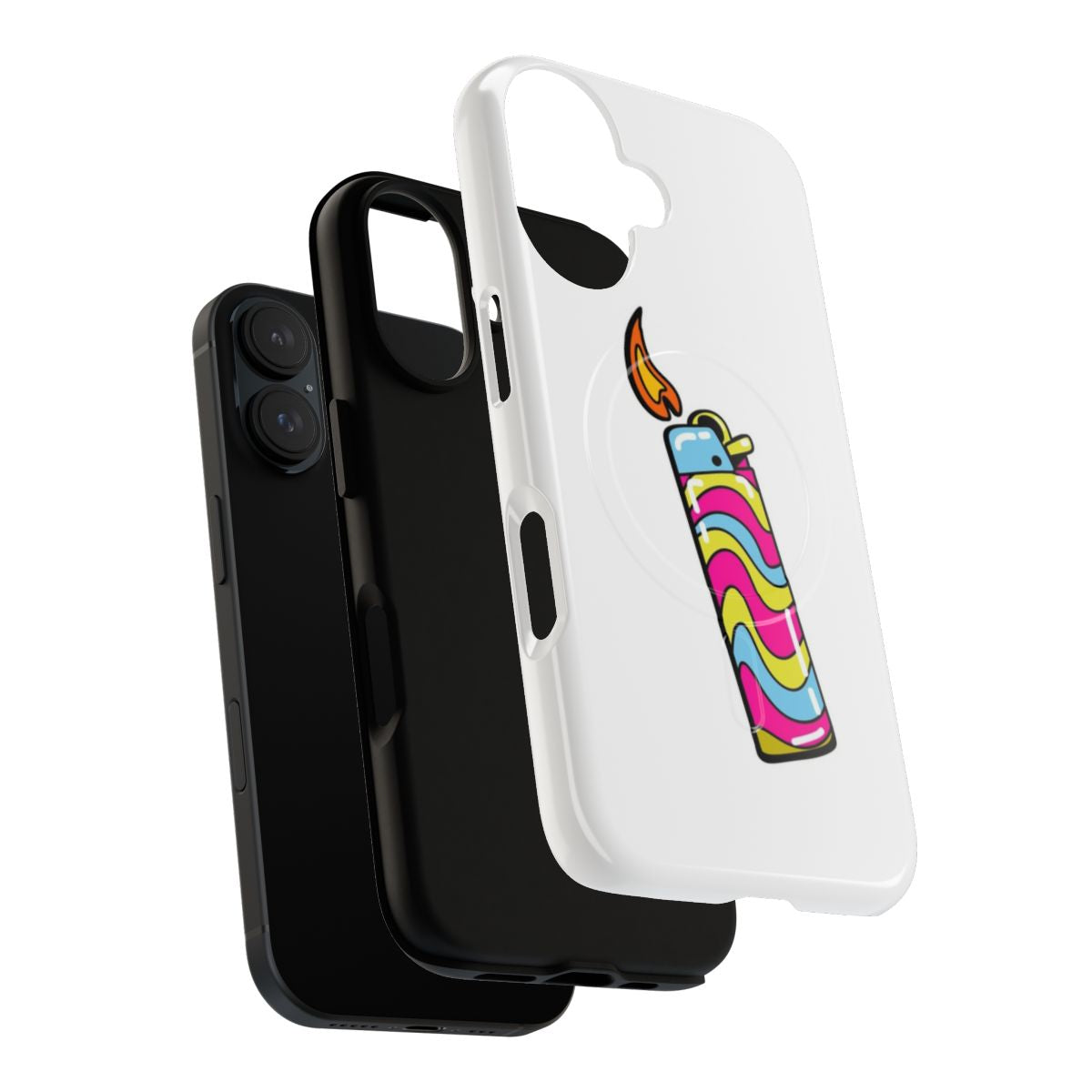 Funky colorful retro neon phone cases with bold patterns and statement art - Layers