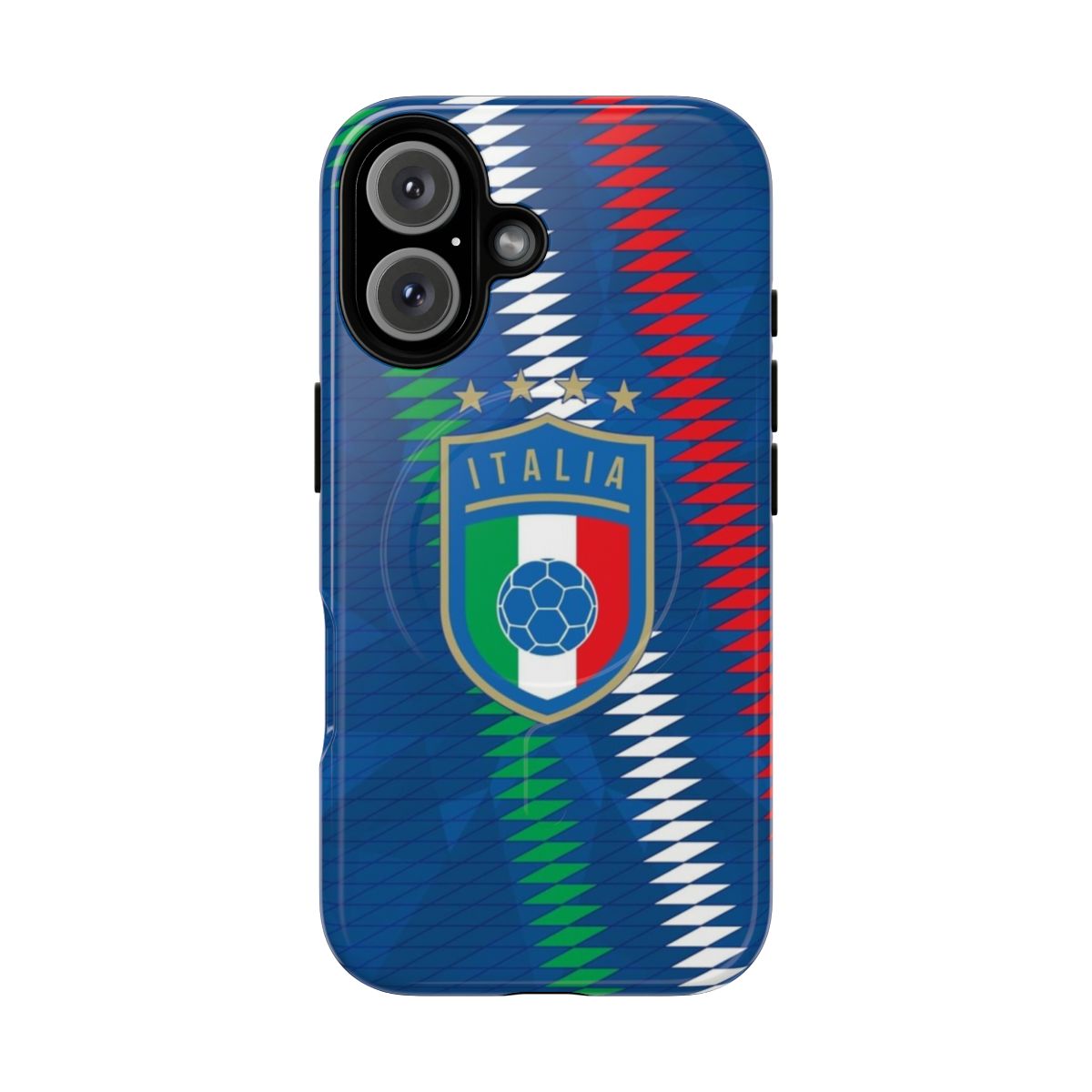 Magnetic tough phone case in Italy/Italia colors and designs for football/soccer fans