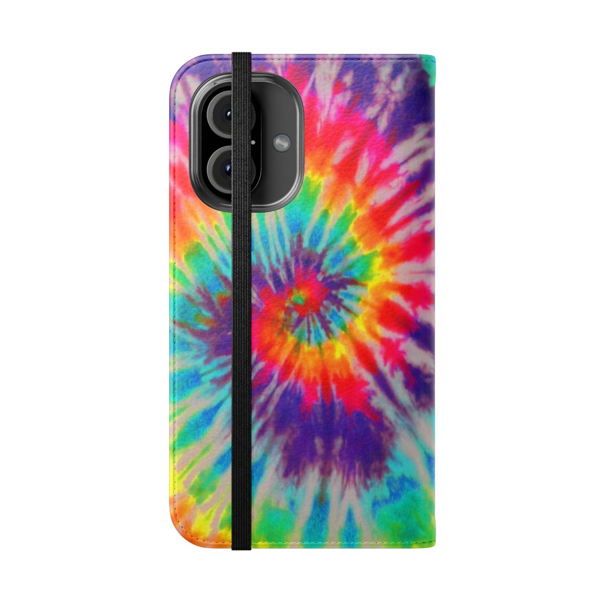 Colorful tie dye designed smartphone case - Folded Front