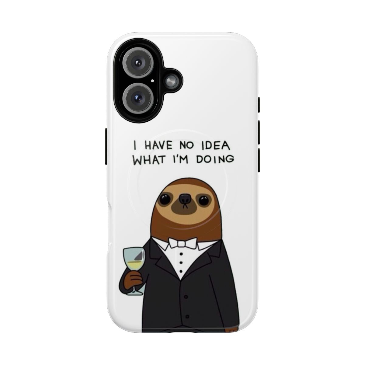 Sloth Magnetic Tough Phone Case, featuring a cute sloth design