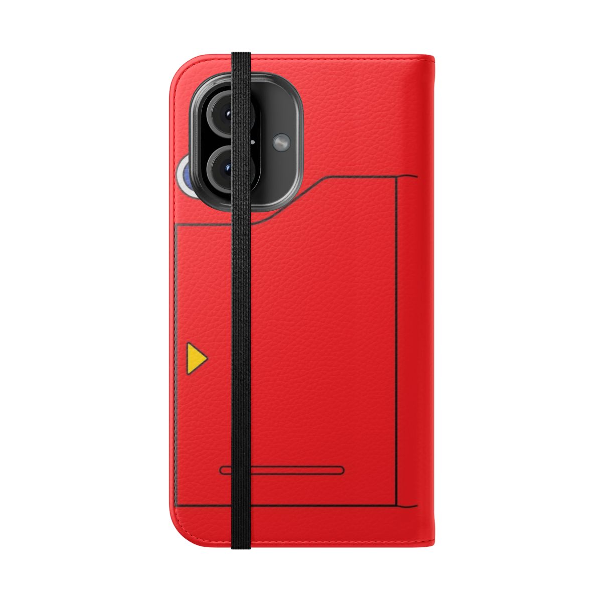 Pokedex-themed phone case with colorful Pokemon pattern - Folded Front