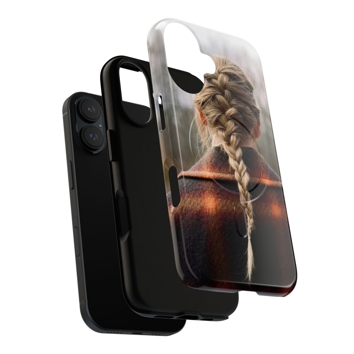 Magnetic phone case with Taylor Swift's "Evermore" album cover design - Layers