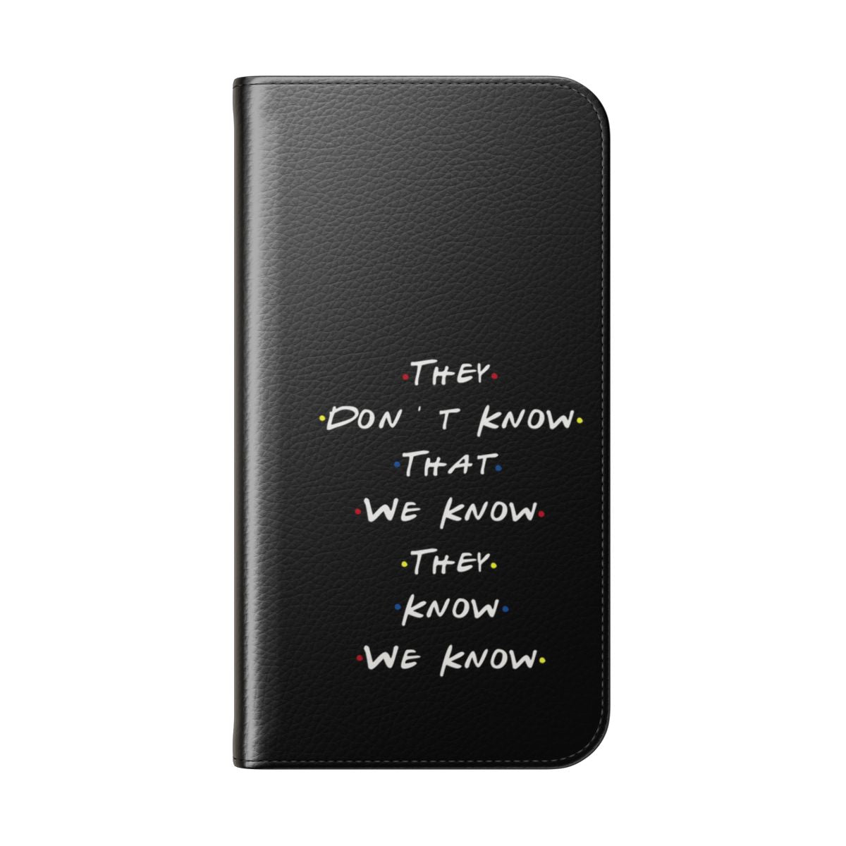 Flip phone case featuring iconic 90s sitcom quotes - Folded Back