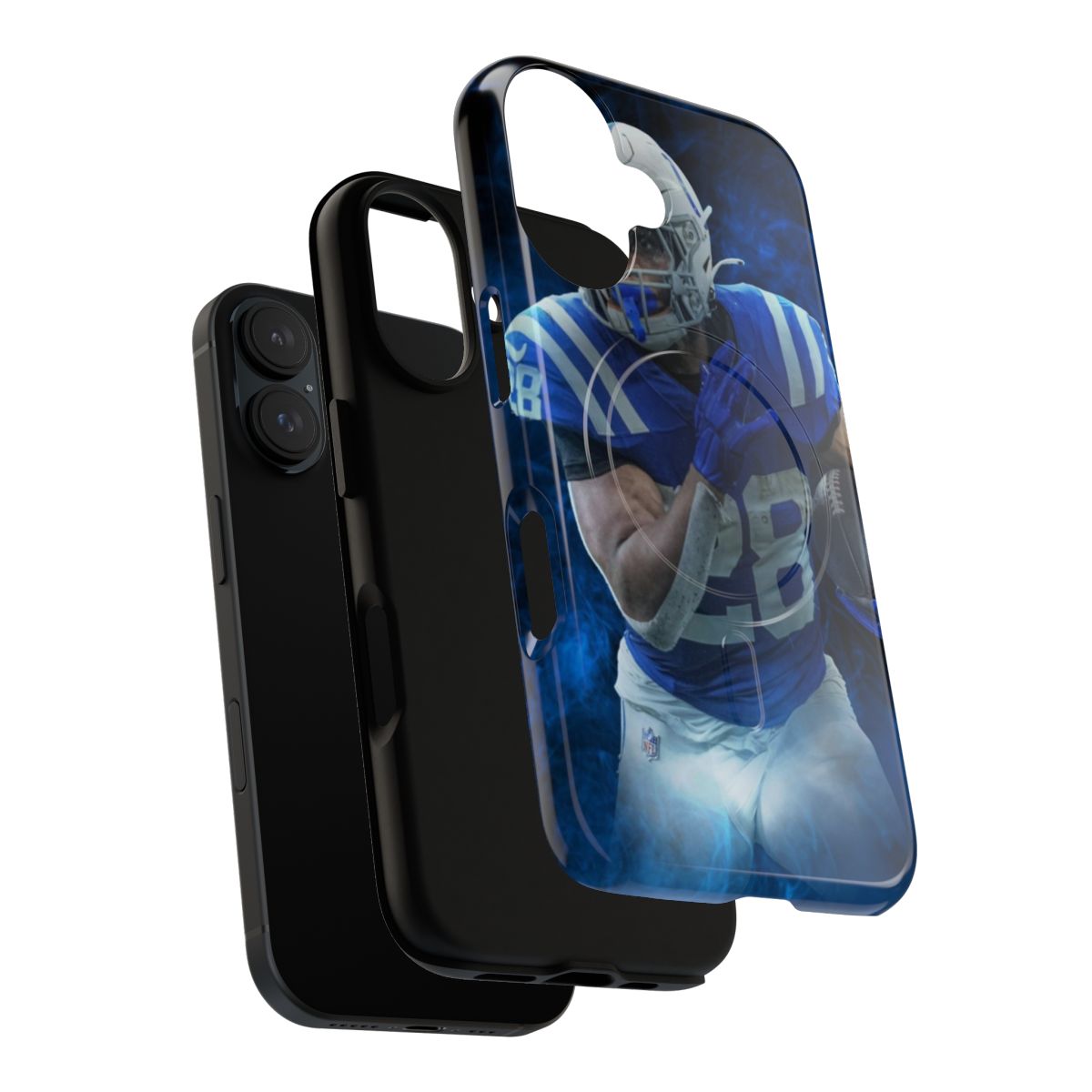 Indianapolis Colts Sports Art Magnetic Tough Phone Case featuring Jonathan Taylor - Layers