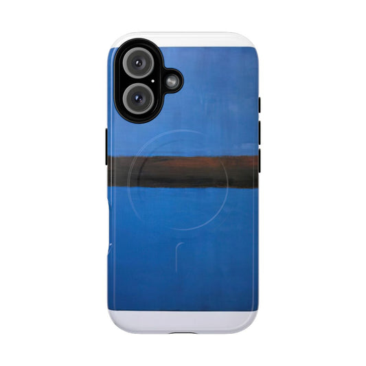 Minimalist abstract art phone case in bold color block design inspired by the artwork of Mark Rothko.