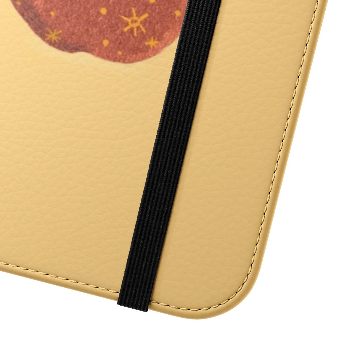 Manzana-inspired flip cover phone case with a whimsical design - Close Up