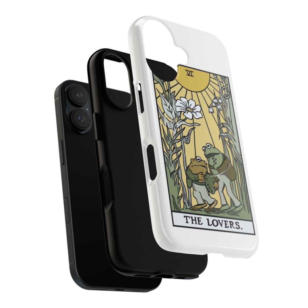 Frog and toad illustration on a durable, protective phone case - Layers