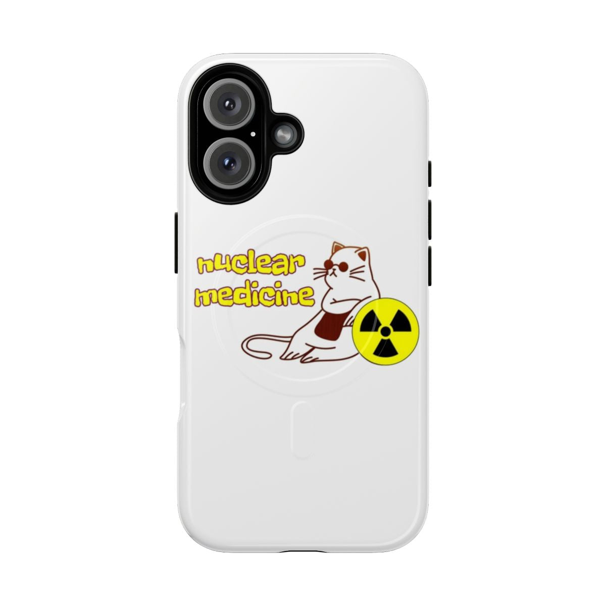 Durable phone case with nuclear medicine and radiology-themed design