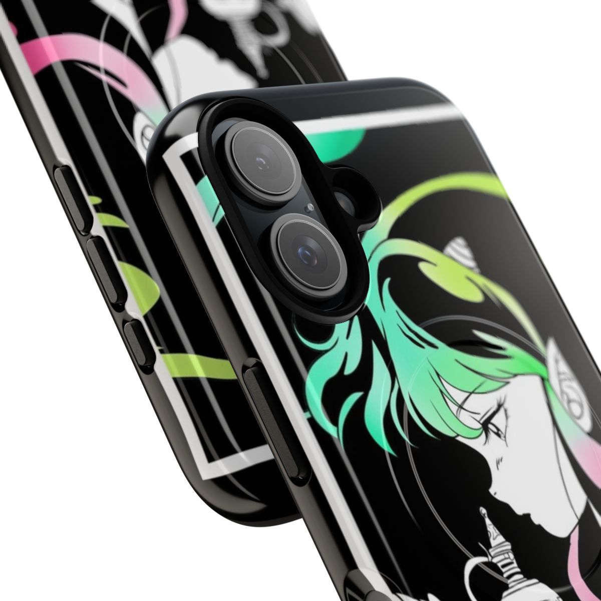 Retro Anime-Inspired Magnetic Phone Case featuring characters from the classic series Urusei Yatsura - Detail