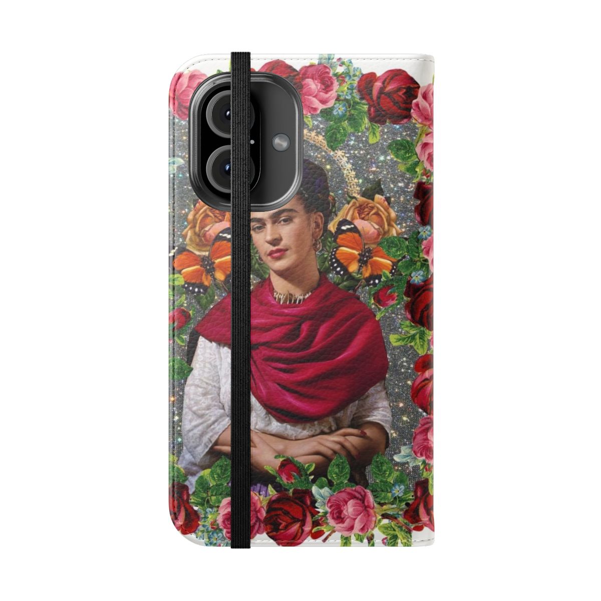 Stylish and eye-catching Frida Kahlo inspired pop art phone case - Folded Front