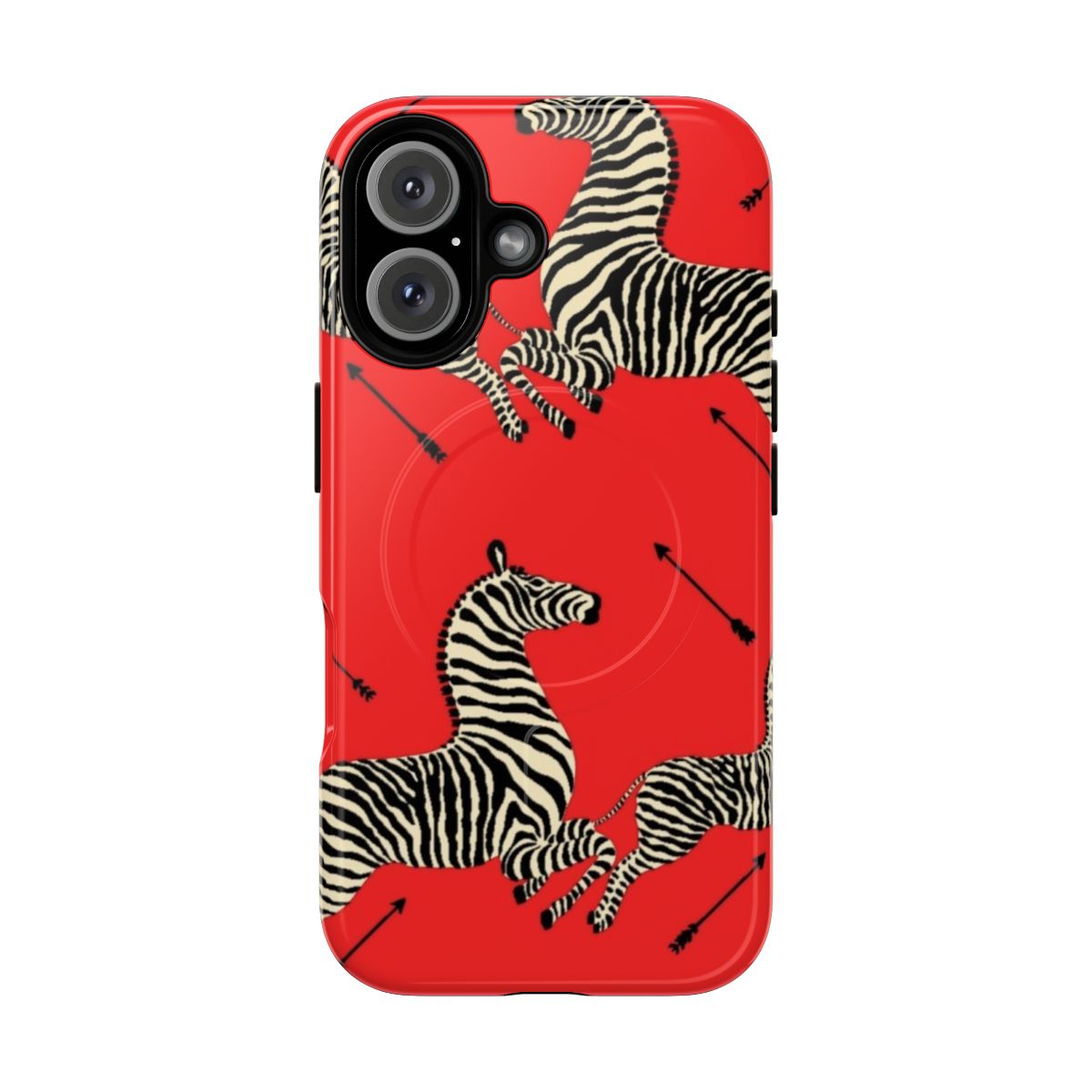 Wes Anderson-inspired zebra pattern magnetic and tough phone case