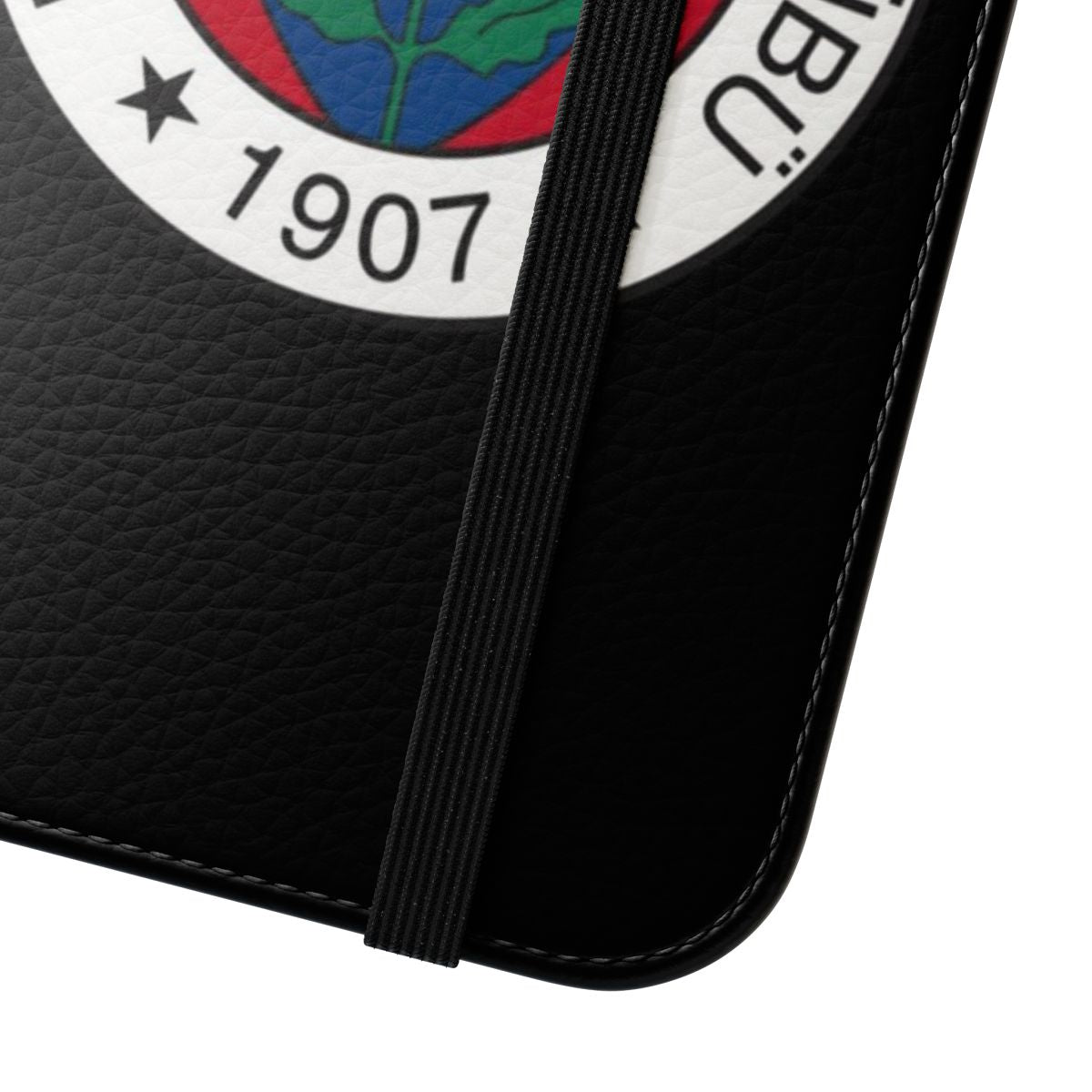 Premium Fenerbahçe-inspired 5 star logo flip cover phone case - Close Up