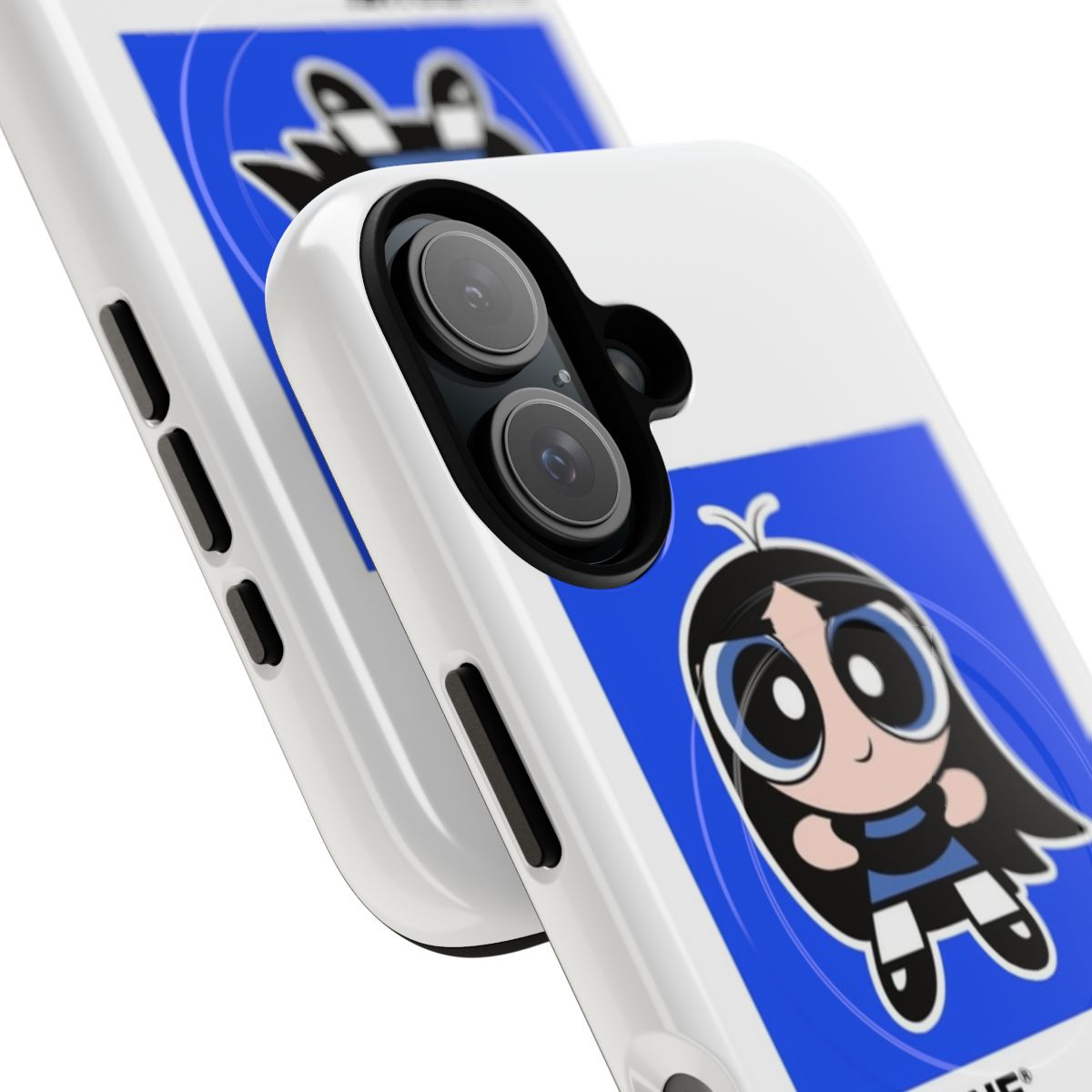 Minji-inspired phone case featuring the Powerpuff Girls in a stylish and colorful design - Detail