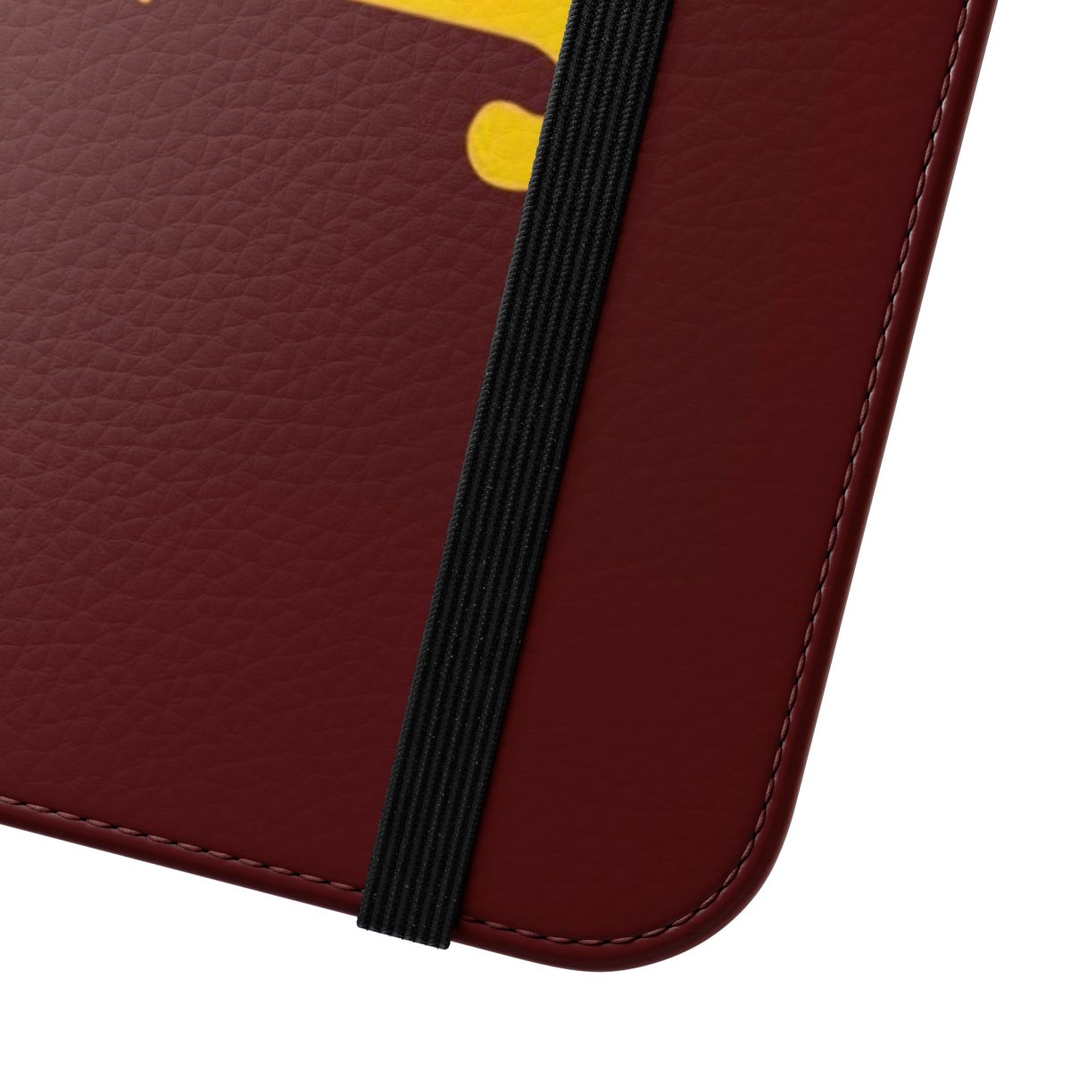 A sleek and stylish flip cover phone case featuring the name and logo of football manager Jose Mourinho and his club Roma. - Close Up