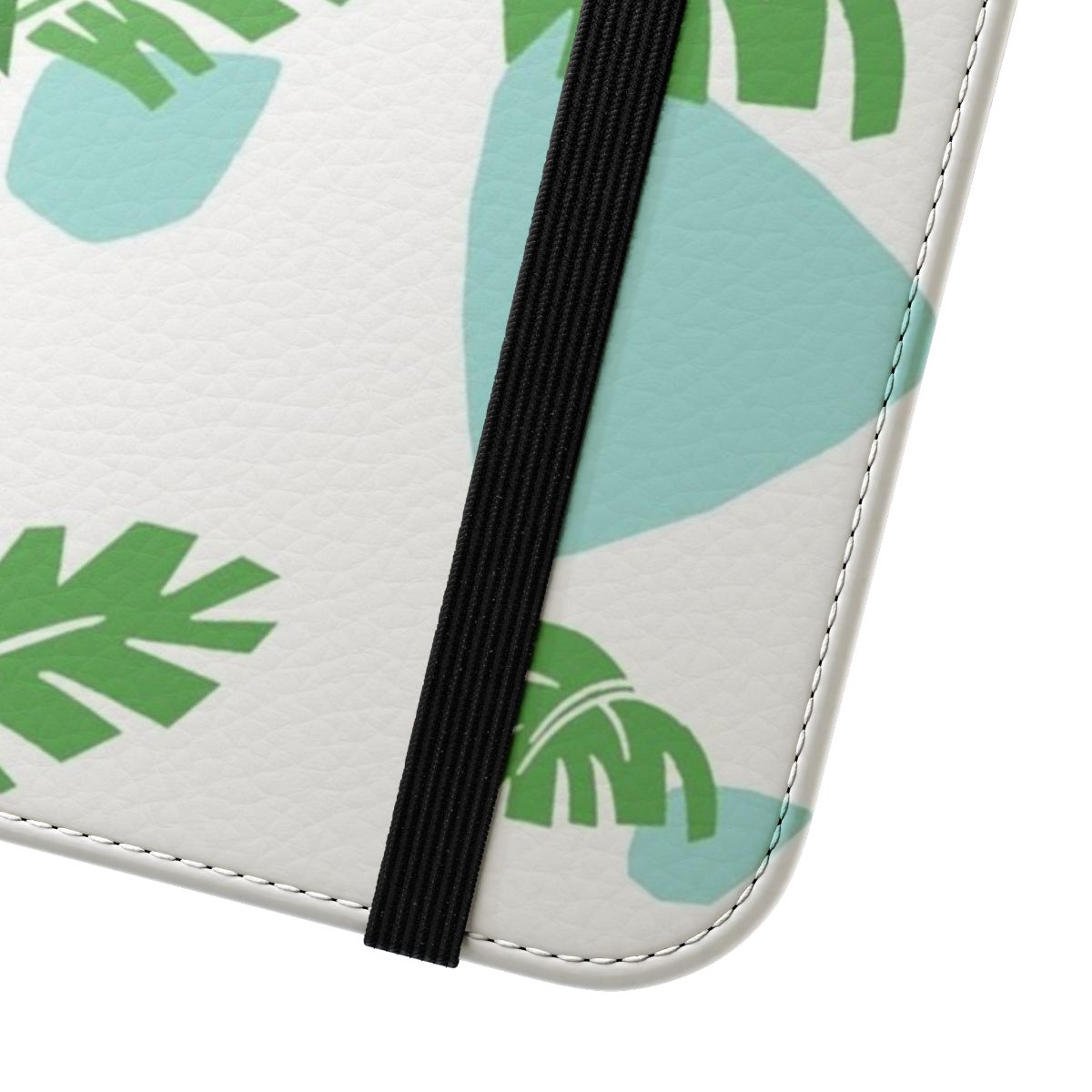 Flip phone case with an Ivysaur pattern, a Pokemon fan art design. - Close Up