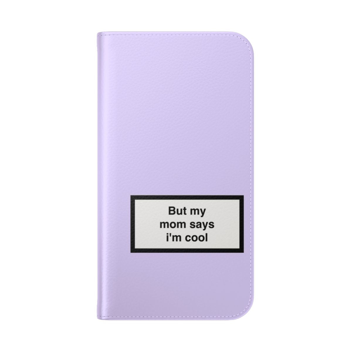 Flip cover phone case with a funny, sarcastic saying for social media lovers - Folded Back