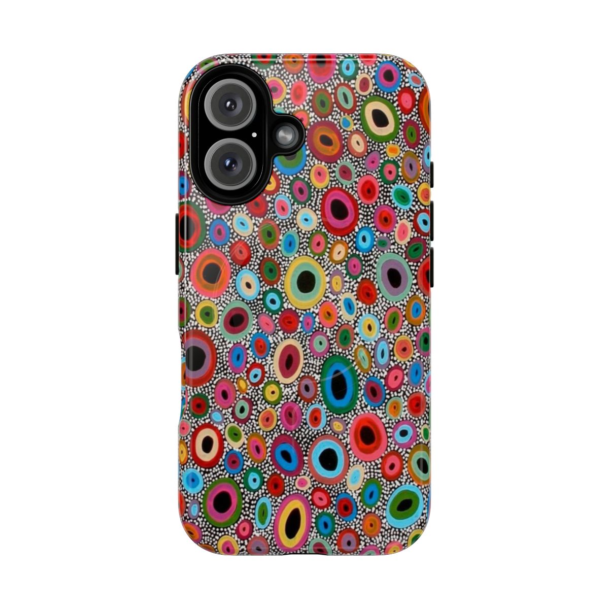 Magnetic Tough Cases featuring vibrant aboriginal artwork and dot paintings.