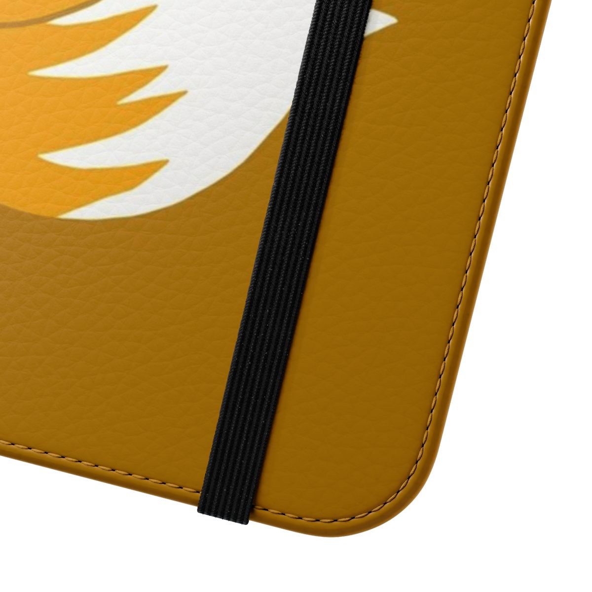 A vibrant flip cover phone case featuring the character "Tails" from the Sonic the Hedgehog franchise. - Close Up