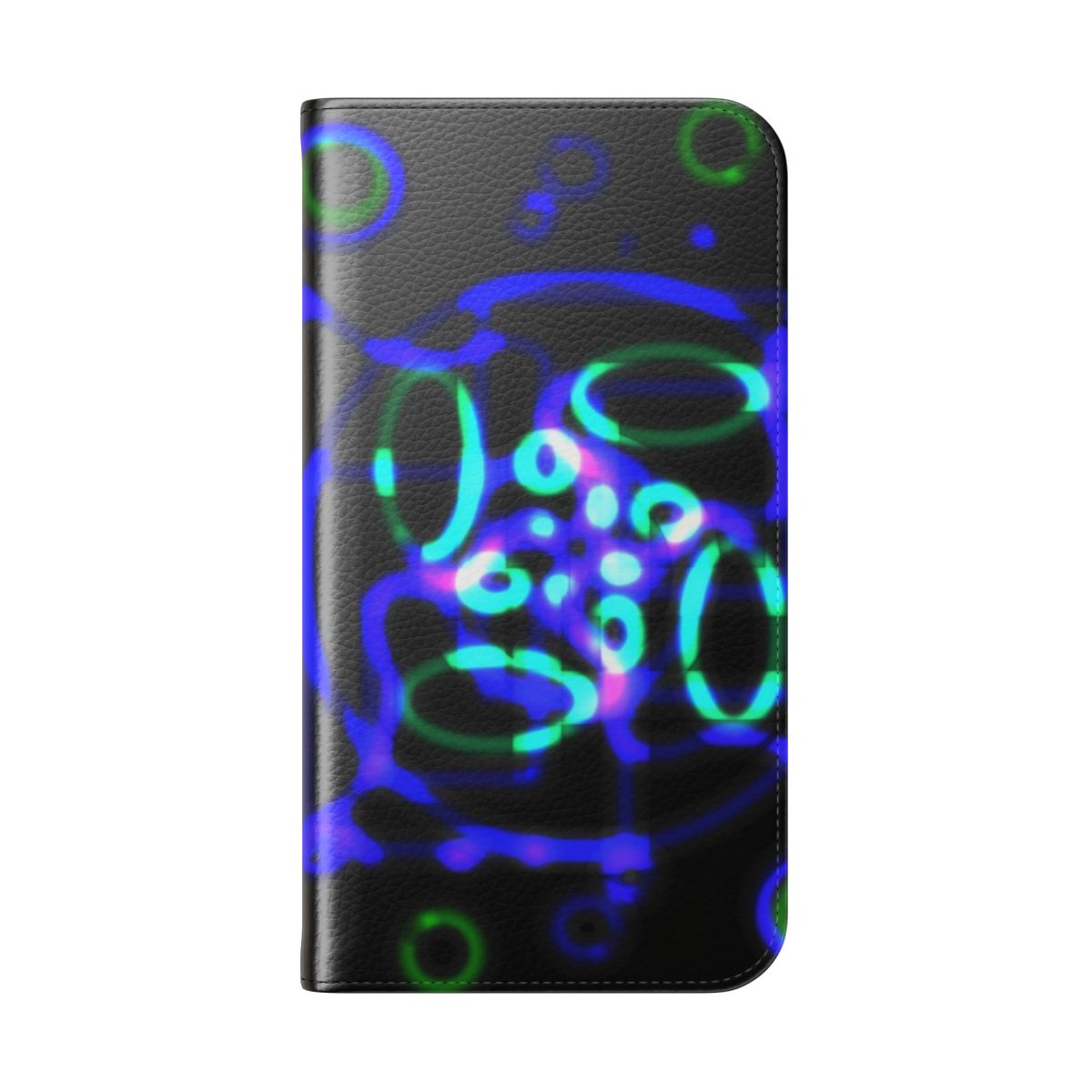 Glowing, abstract phone case with a hypnotic, psychedelic design - Folded Back