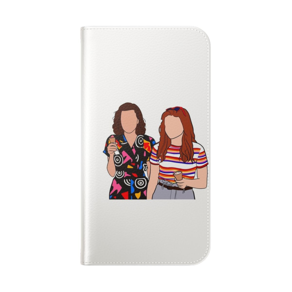 Eleven and Max inspired Stranger Things flip cover phone case - Folded Back