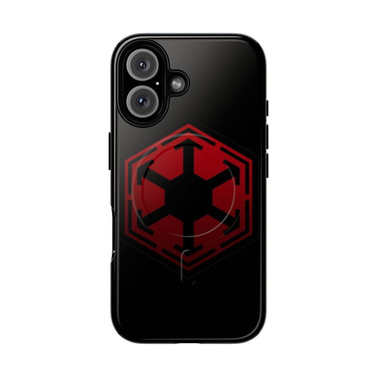 Magnetic tough phone case with imperial, sith, and dark side designs