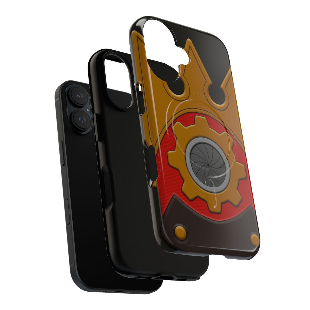 Magnetic tough phone case with lens inspired by the Kingdom Hearts video game series featuring the character Sora. - Layers