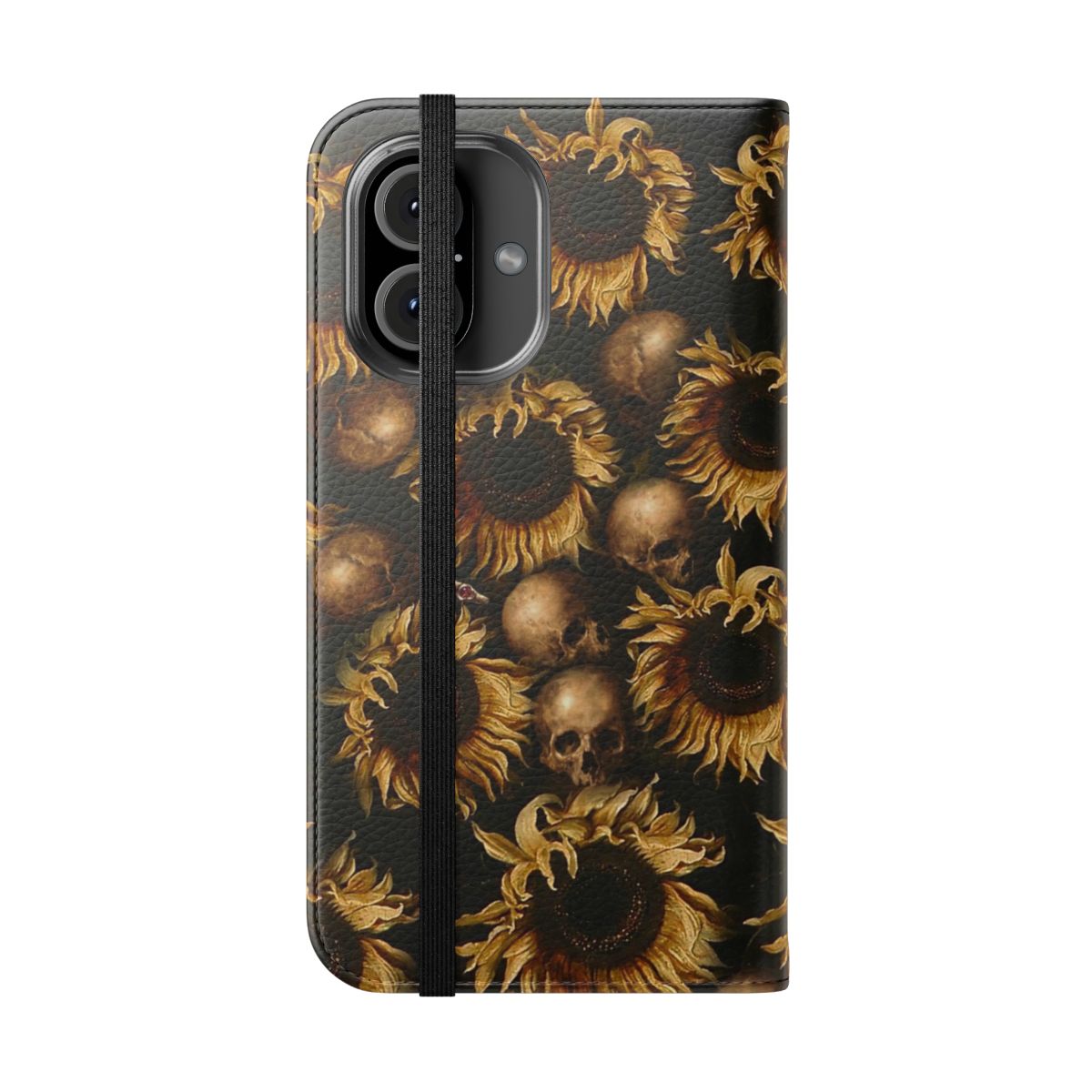 Surreal art phone case with a gothic and lowbrow inspired digital collage design - Folded Front