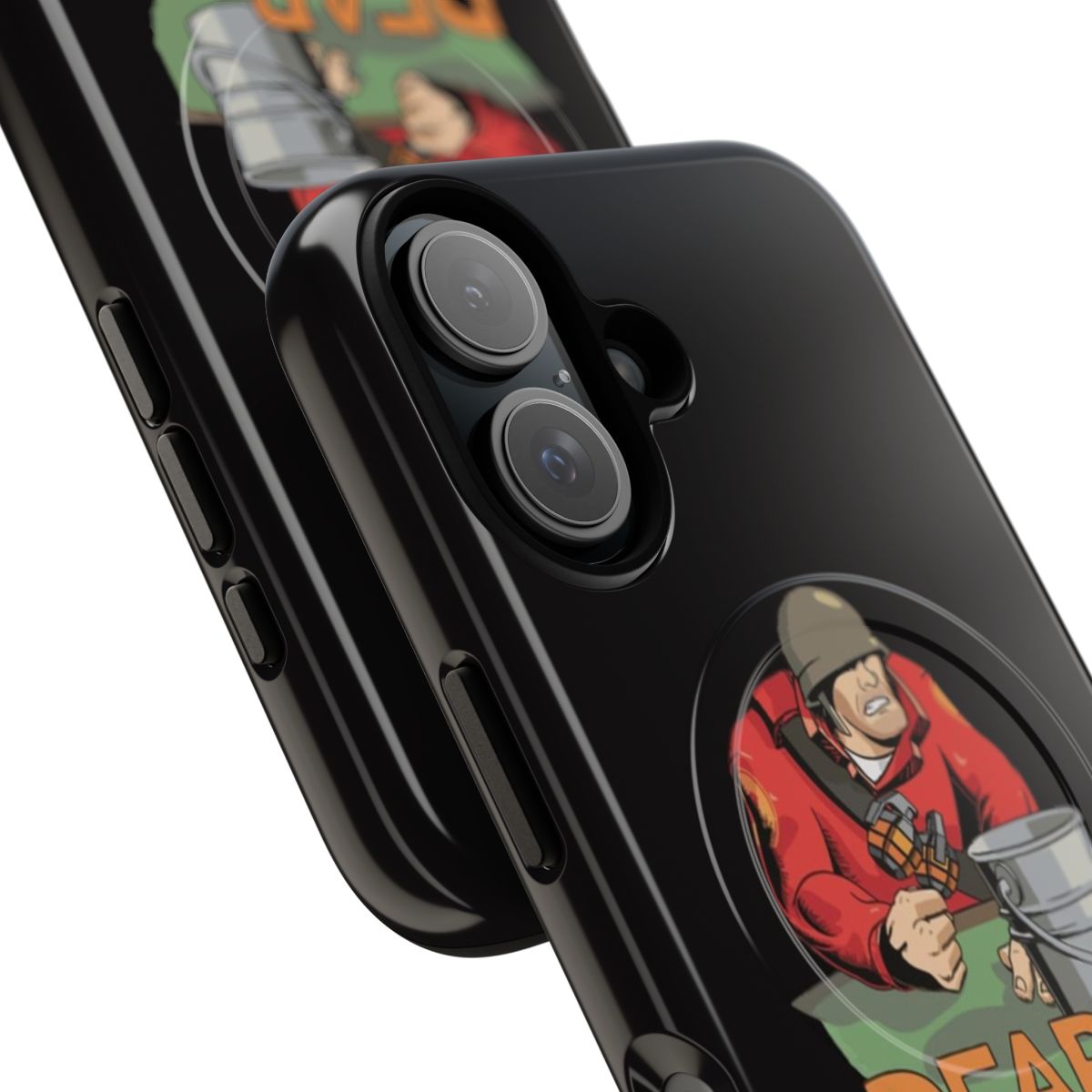 Team Fortress 2 inspired magnetic tough phone case with 'This Is A Bucket' design - Detail