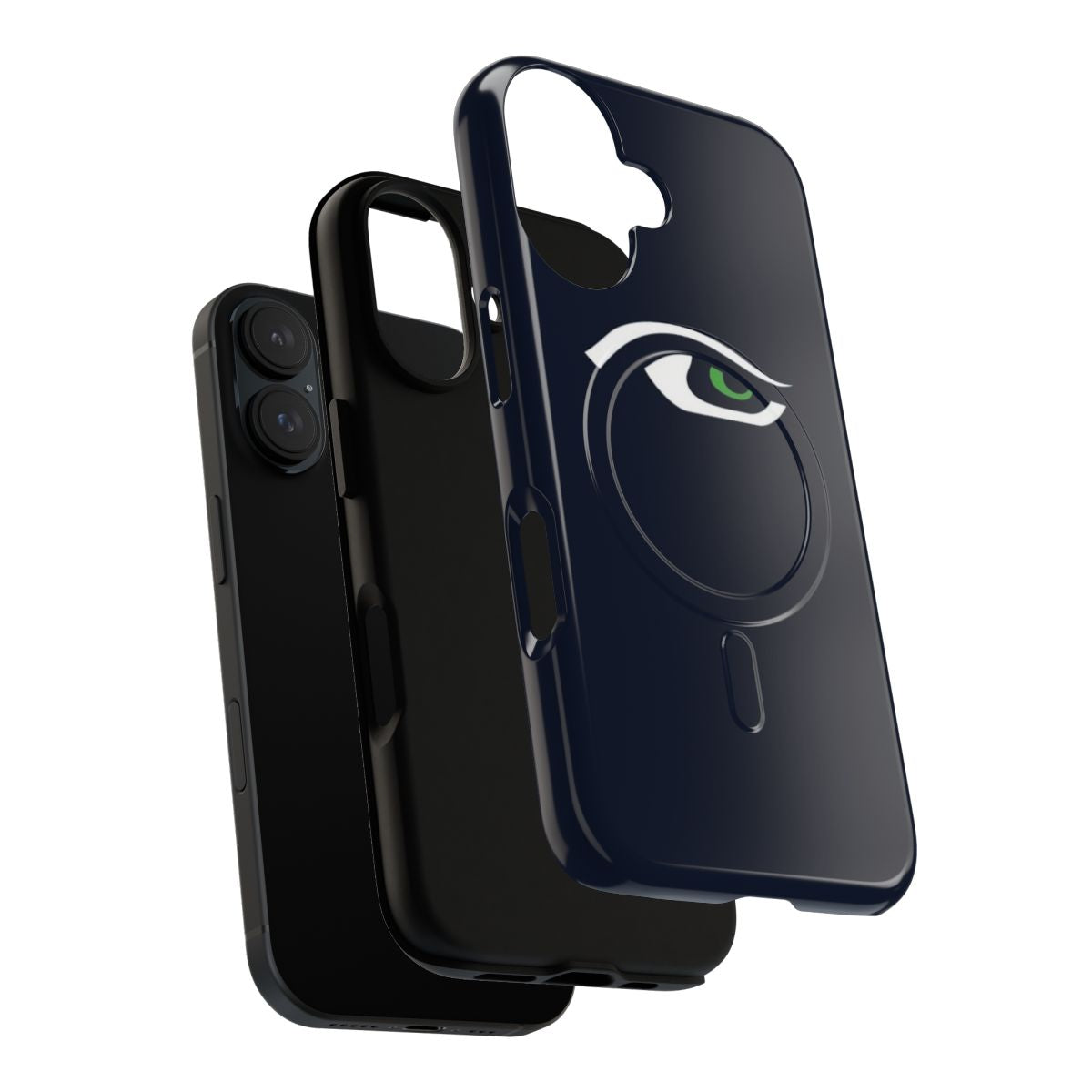 A durable phone case with a Seattle-inspired logo design. - Layers