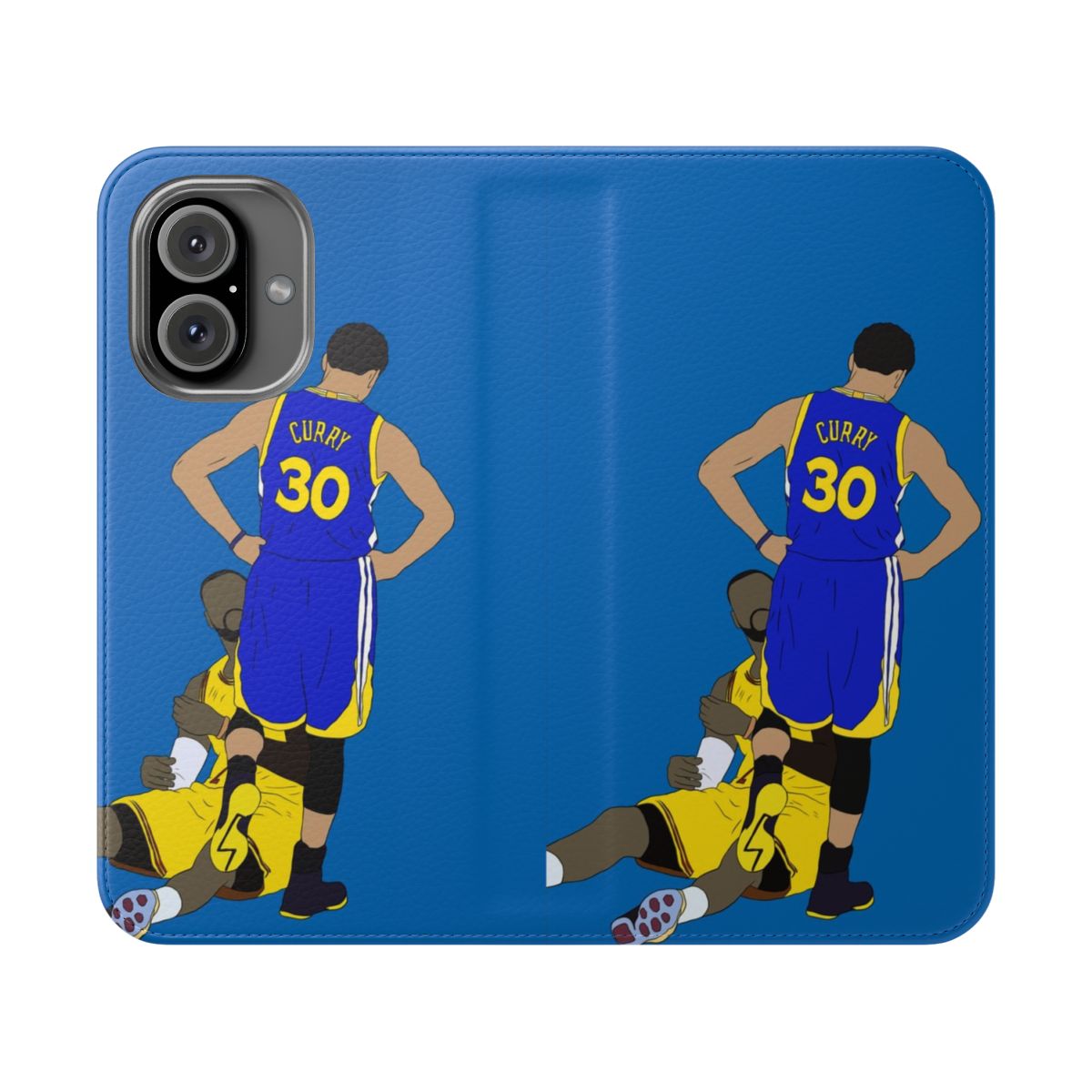 Basketball Rivals Flip Cover Phone Case featuring Steph Curry and LeBron James