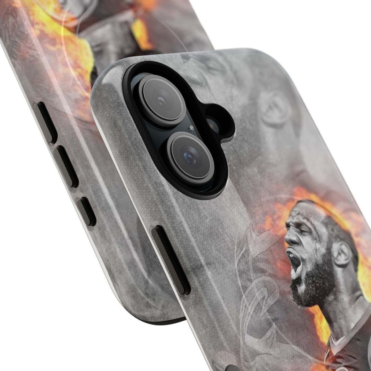 Stylish magnetic tough phone case featuring Lebron James design - Detail