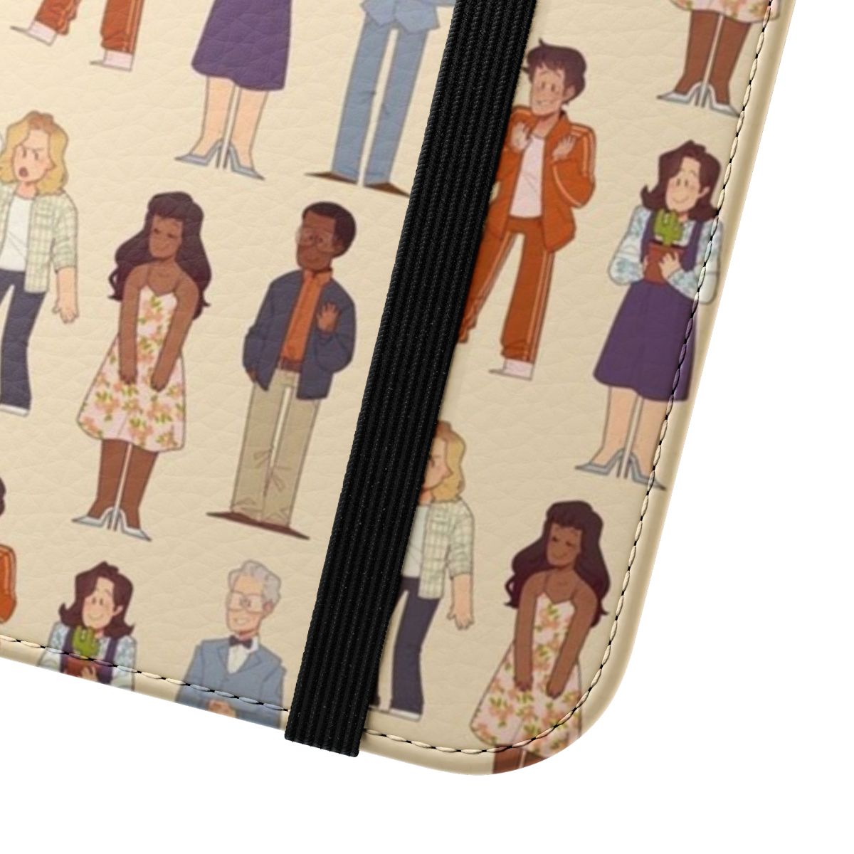 Flip cover phone case featuring "The Good Place" design - Close Up