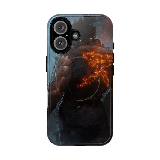 Akuma-inspired Street Fighter phone case with Kanji design