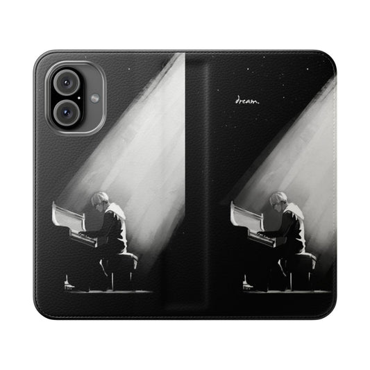 Image of a flip cover phone case featuring the text "AgustD | Interlude ; Dream, Reality"