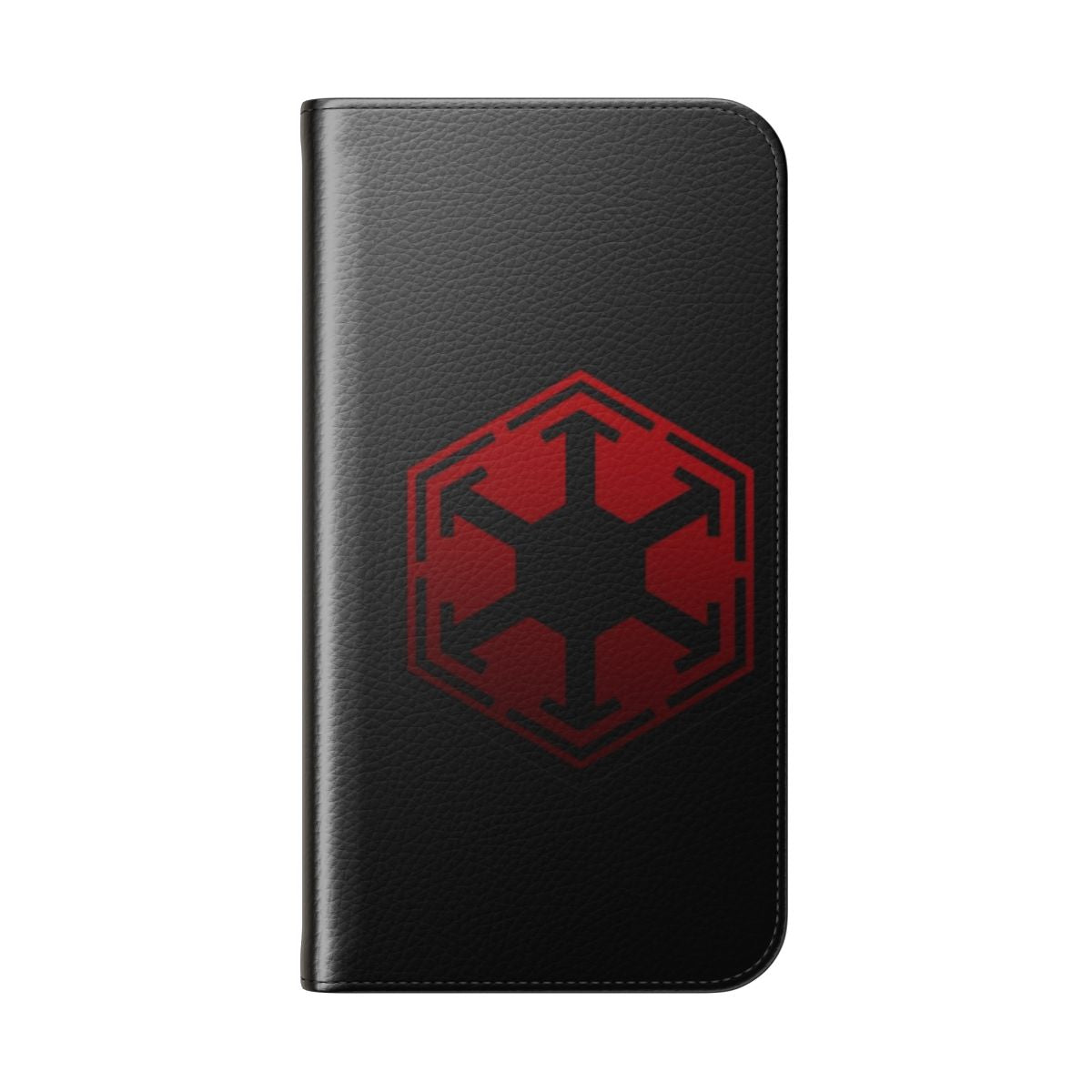 Sci-Fi Flip Phone Case with Star Wars Inspired Design - Folded Back